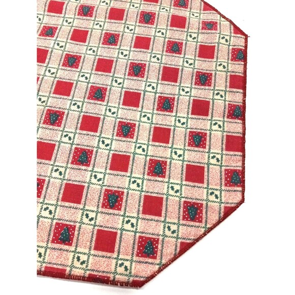 Holiday Placemats Set Of 4 Reversible Gingerbread Men Snowmen Father Christmas - Picture 8 of 8